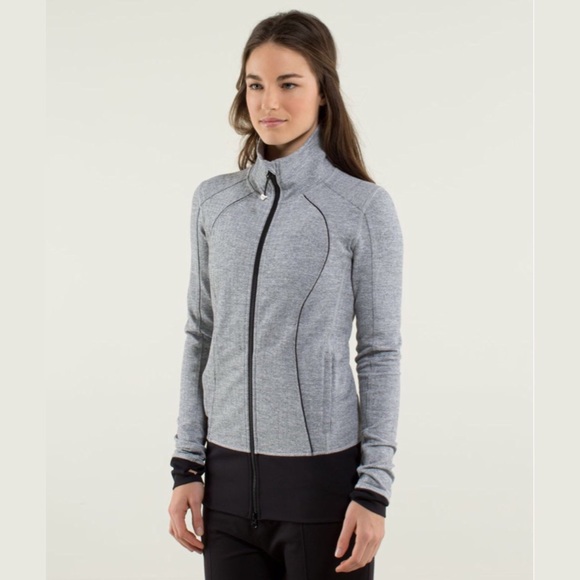 lululemon athletica Tops - Lululemon Nice Asana Herringbone Zip Up Jacket